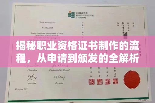 千山揭秘职业资格证书制作的流程，从申请到颁发的全解析